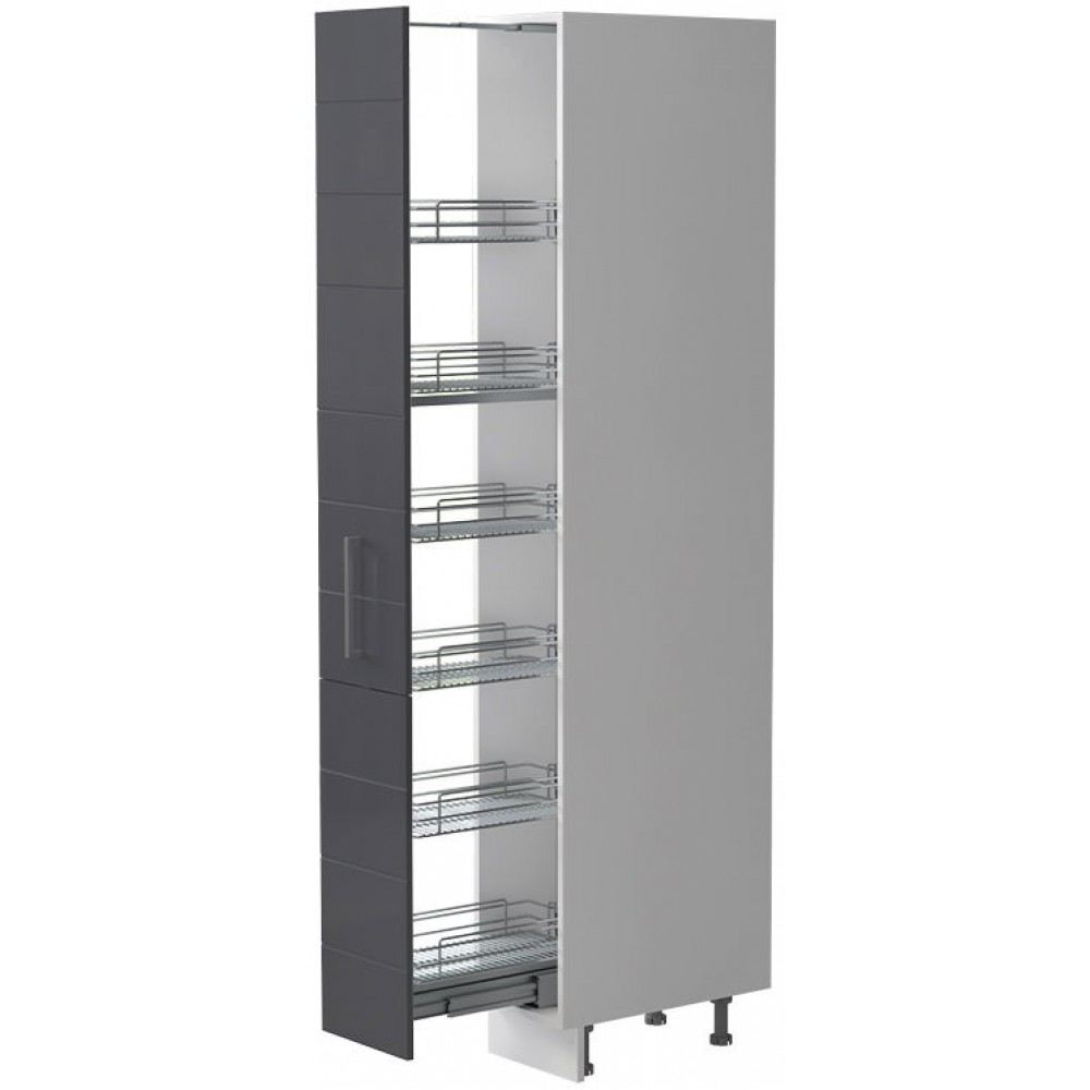 Επιδαπέδιο ντουλάπι ψηλό Hudson K21-30-1KZ-Λευκό - Γκρι