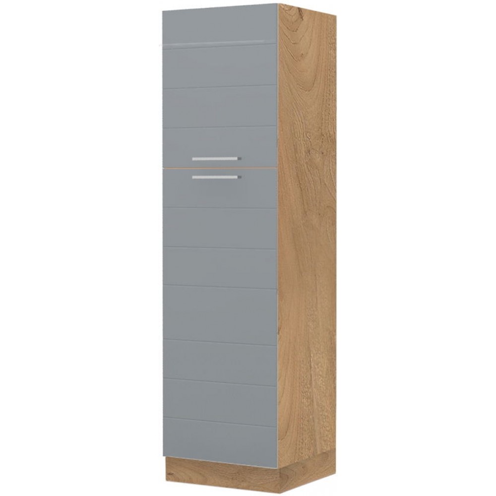 Επιδαπέδιο ντουλάπι ψηλό Hudson K21-60-2KF-Καρυδί - Γκρι