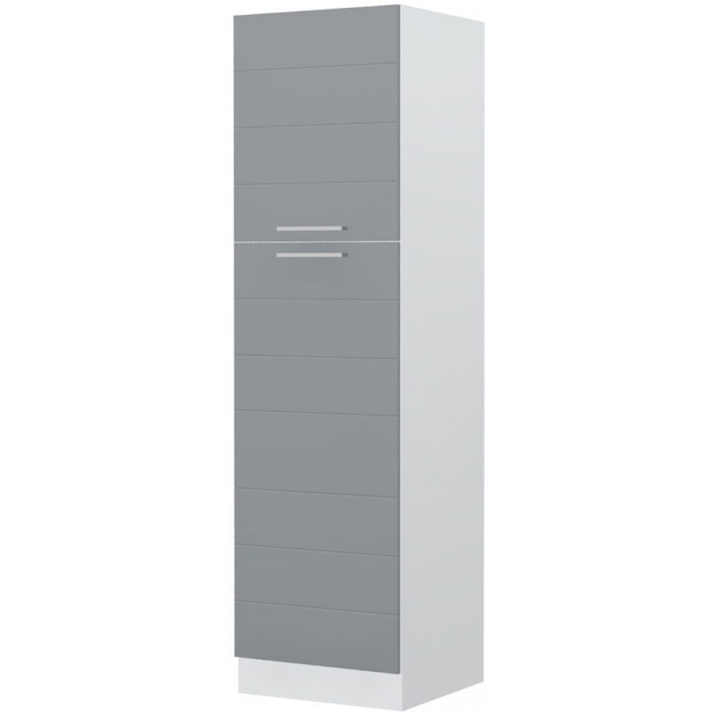 Επιδαπέδιο ντουλάπι ψηλό Hudson K21-60-2KF-Λευκό - Γκρι