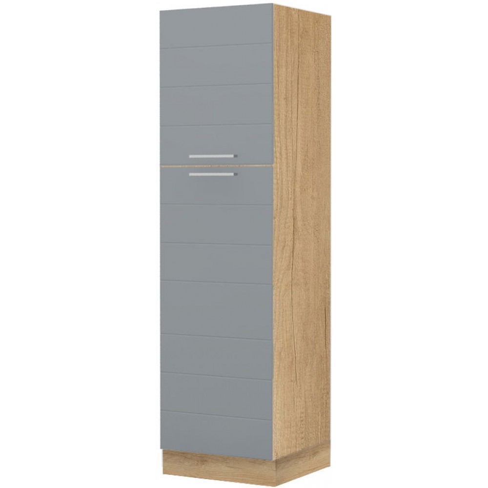 Επιδαπέδιο ντουλάπι ψηλό Hudson K21-60-2KF-Φυσικό - Λευκό