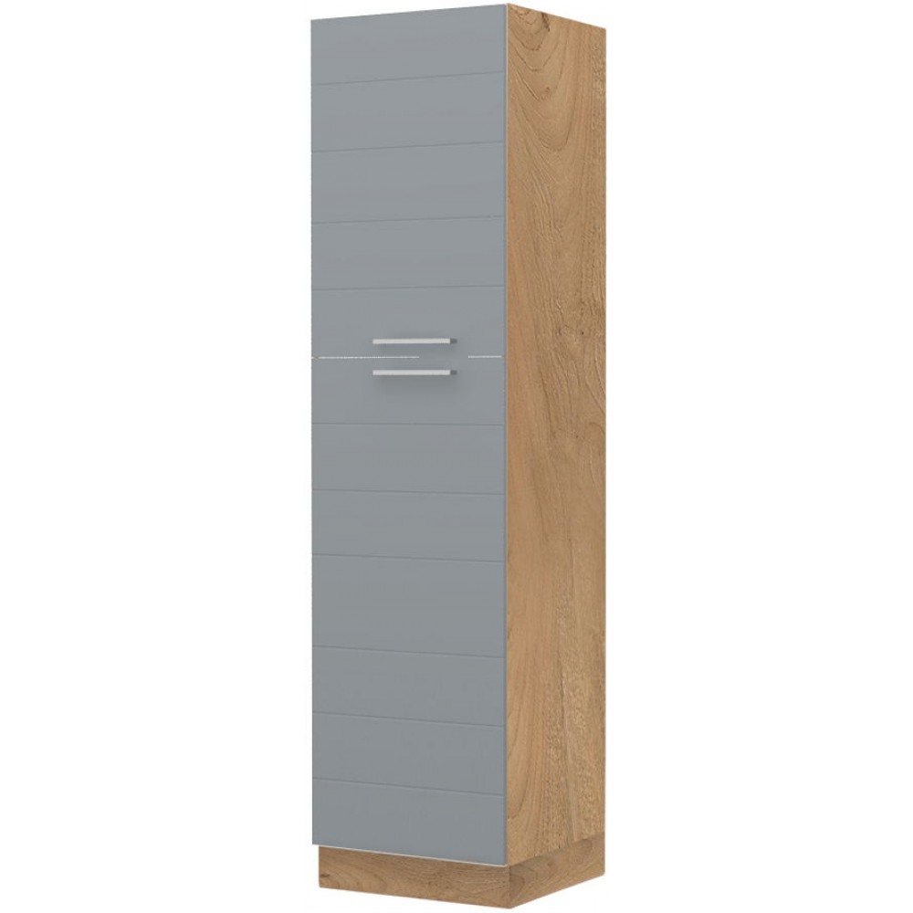 Επιδαπέδιο ντουλάπι ψηλό Hudson K23-60-1KF-Καρυδί - Γκρι