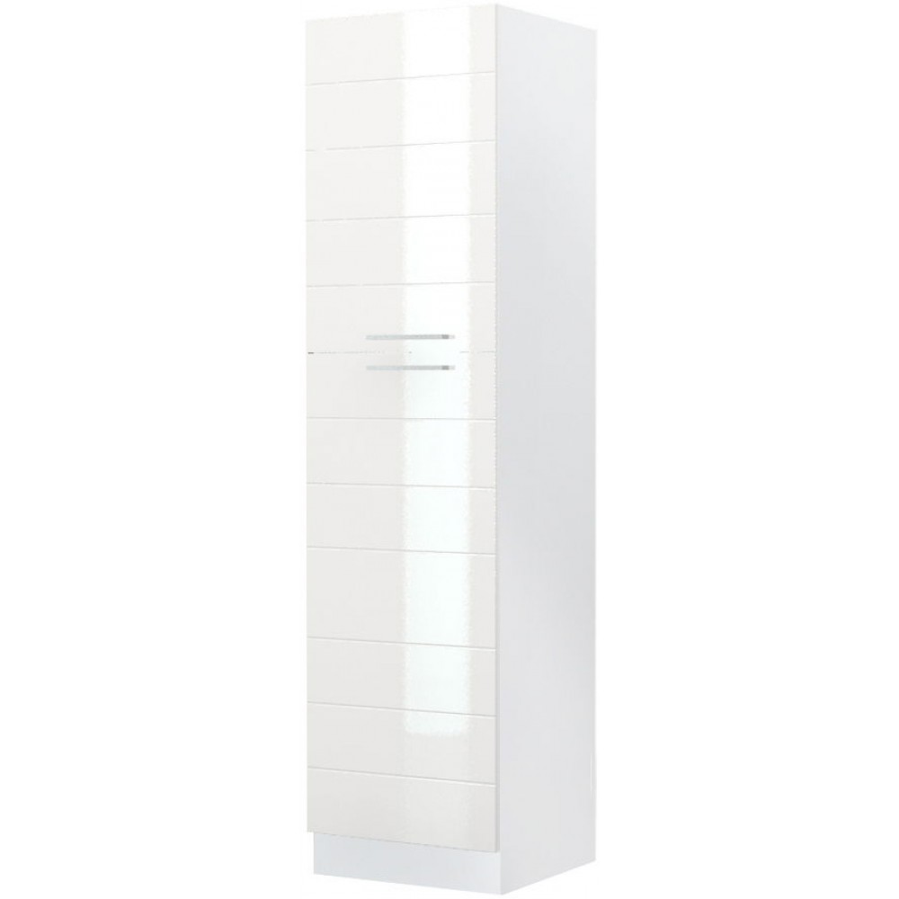 Επιδαπέδιο ντουλάπι ψηλό Hudson K23-60-1KF-Λευκό γυαλιστερό