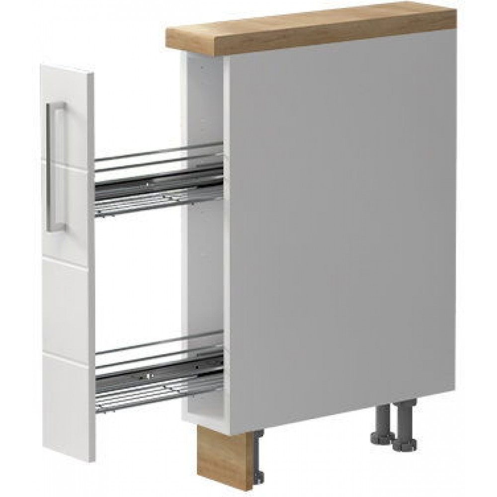 Επιδαπέδιο ντουλάπι Hudson R-15-1K-Λευκό - Λευκό γυαλιστερό