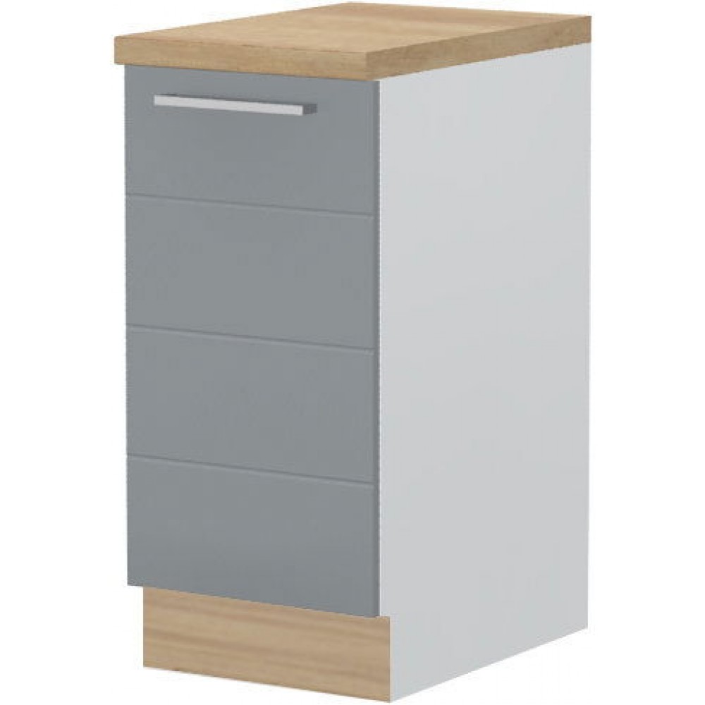 Επιδαπέδιο ντουλάπι Hudson R-40-1K-Λευκό - Γκρι