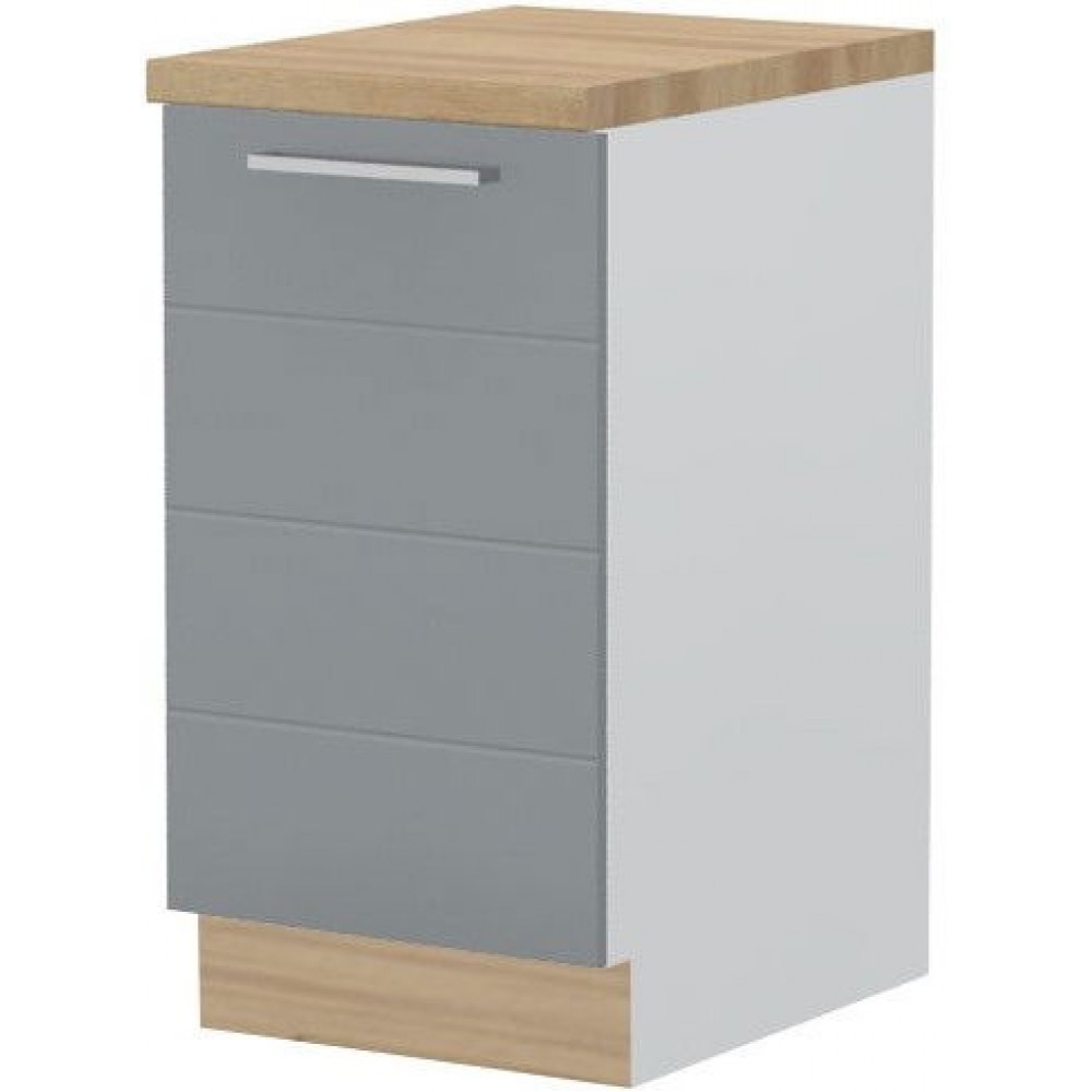 Επιδαπέδιο ντουλάπι Hudson R-45-1K-Λευκό - Γκρι