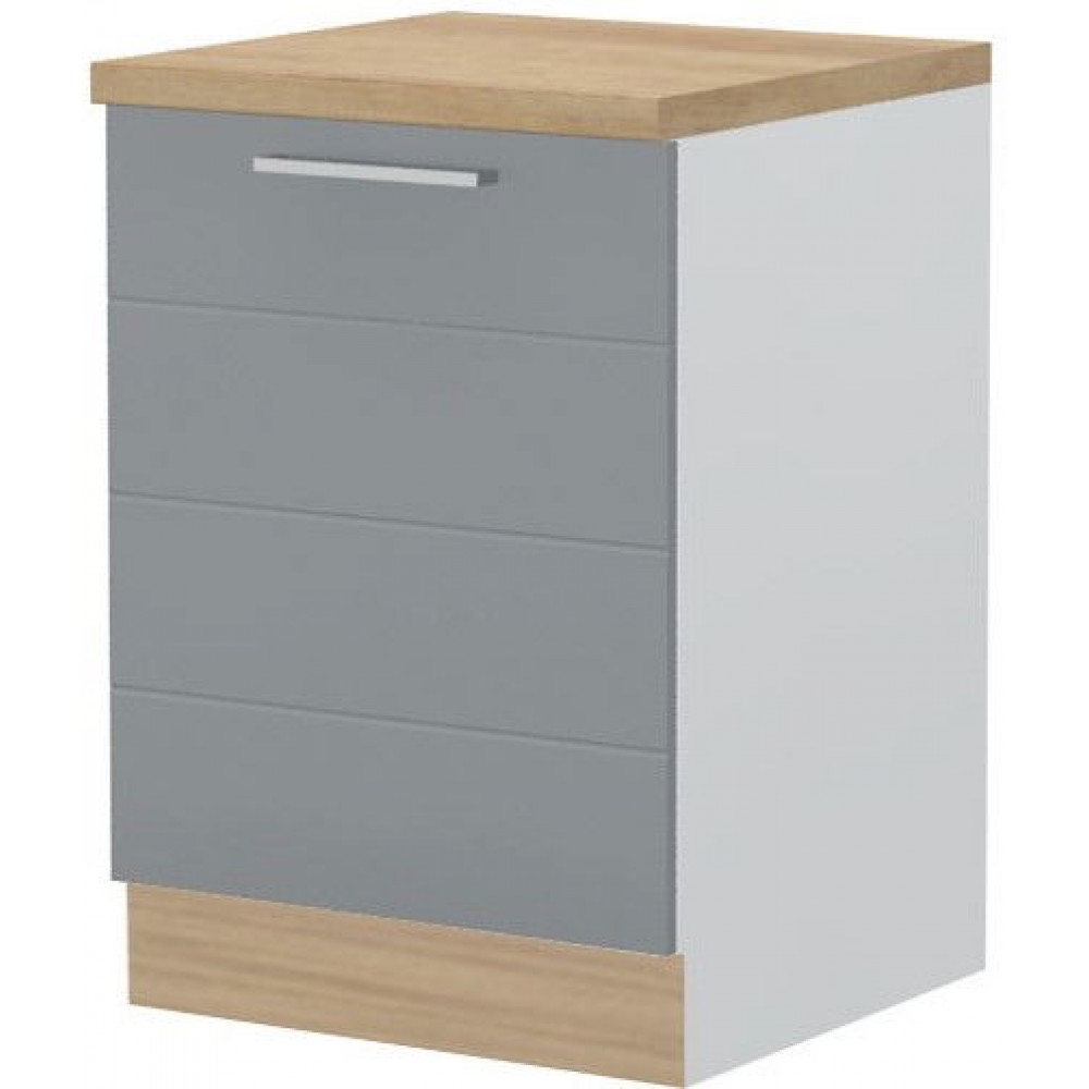 Επιδαπέδιο ντουλάπι Hudson R-60-1K-Λευκό - Γκρι