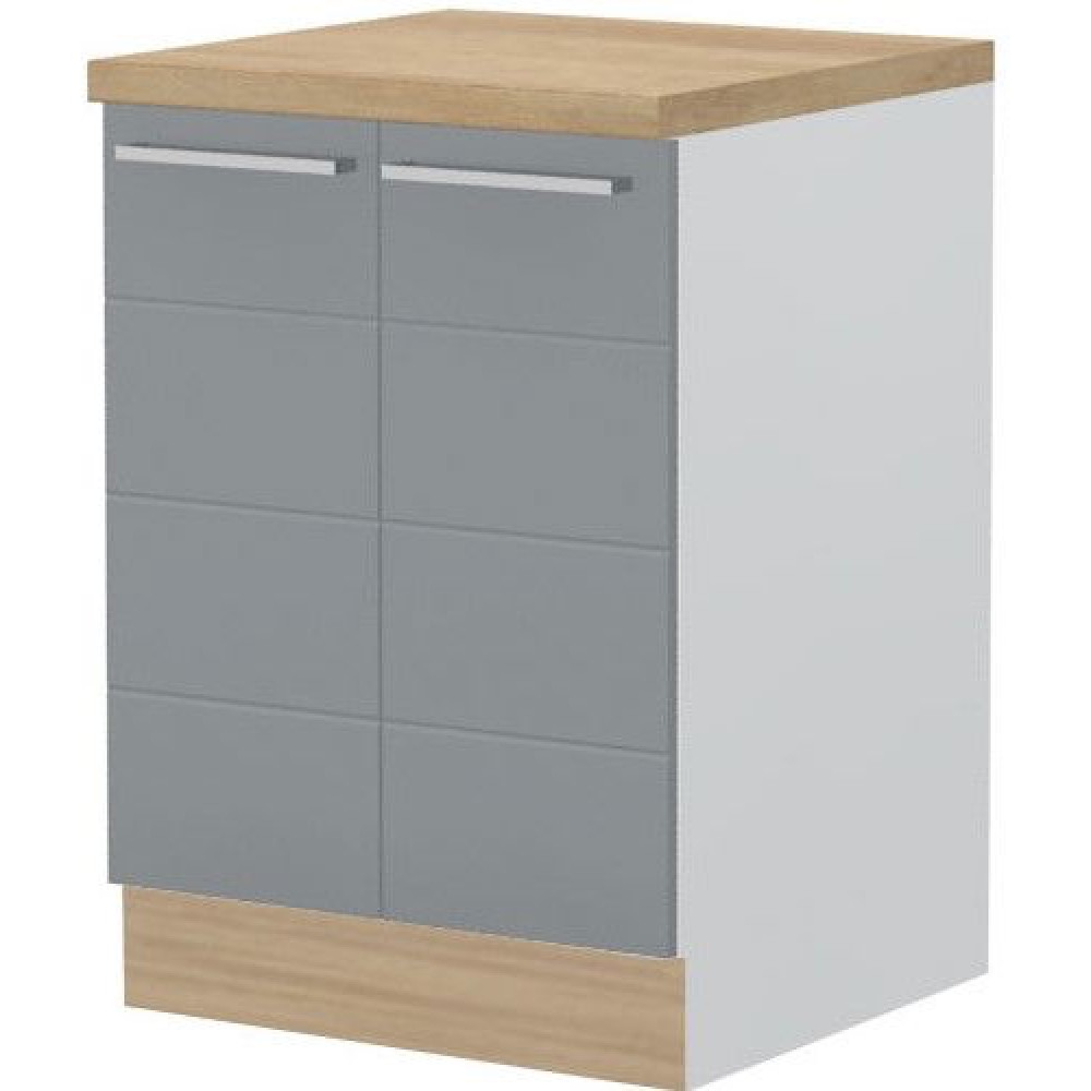 Επιδαπέδιο ντουλάπι Hudson R-60-2K-Λευκό - Γκρι