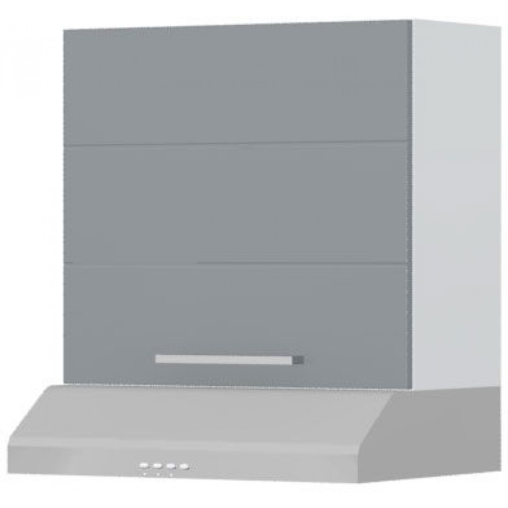 Ντουλάπι κρεμαστό Hudson A7-60-1K για απορροφητήρα-Λευκό - Γκρι