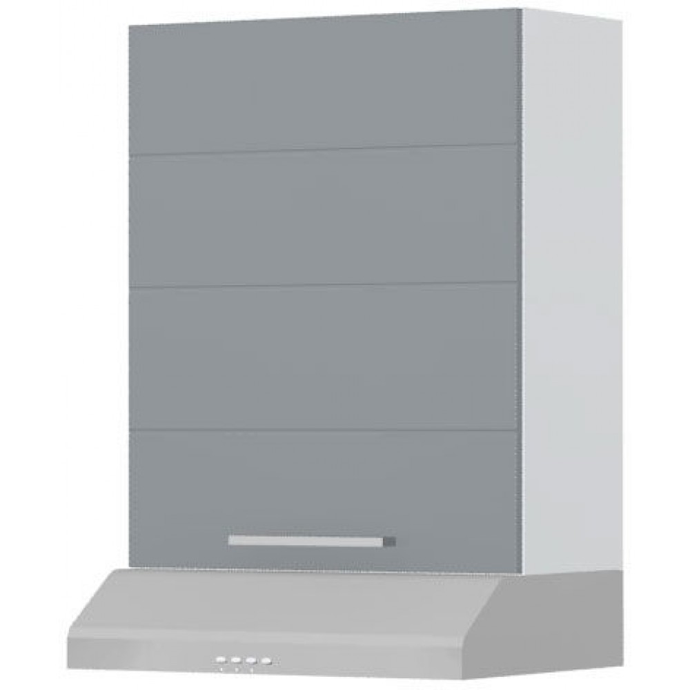 Ντουλάπι κρεμαστό Hudson A9-60-1K για απορροφητήρα-Λευκό - Γκρι