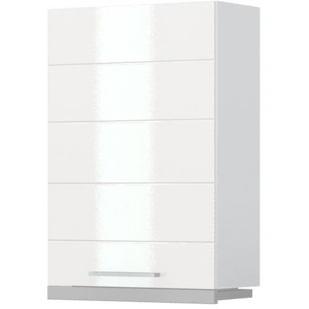 Ντουλάπι κρεμαστό Hudson A9-60-1KU για απορροφητήρα συρόμενο-Λευκό - Λευκό γυαλιστερό