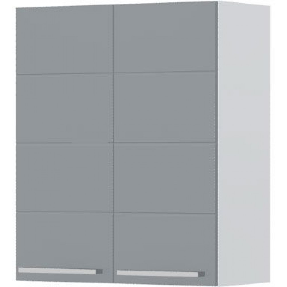 Ντουλάπι κρεμαστό Hudson V7-60-2K-Λευκό - Γκρι