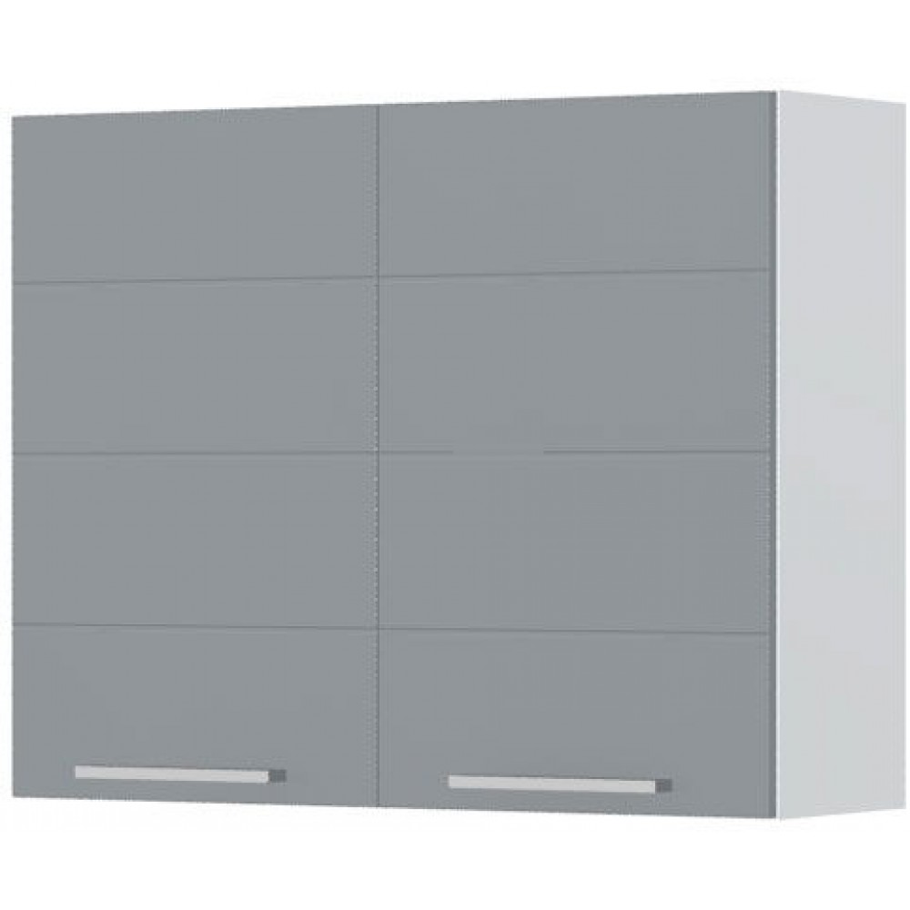 Ντουλάπι κρεμαστό Hudson V7-90-2K-Λευκό - Γκρι