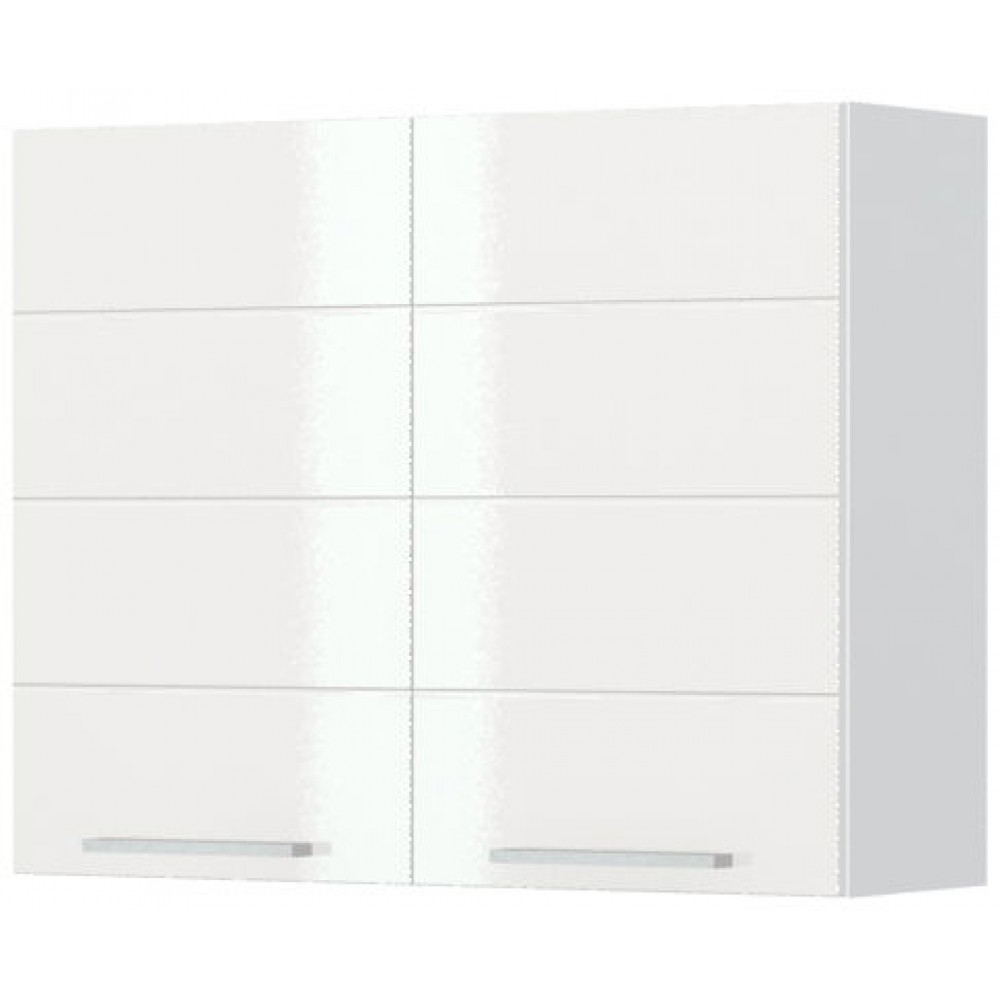 Ντουλάπι κρεμαστό Hudson V7-90-2K-Λευκό - Λευκό γυαλιστερό