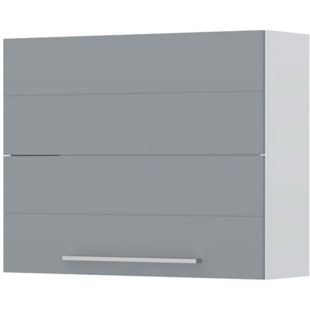 Ντουλάπι κρεμαστό Hudson V7-90-2KP-Λευκό - Γκρι