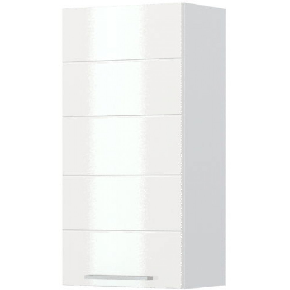 Ντουλάπι κρεμαστό Hudson V9-45-1K-Λευκό - Λευκό γυαλιστερό