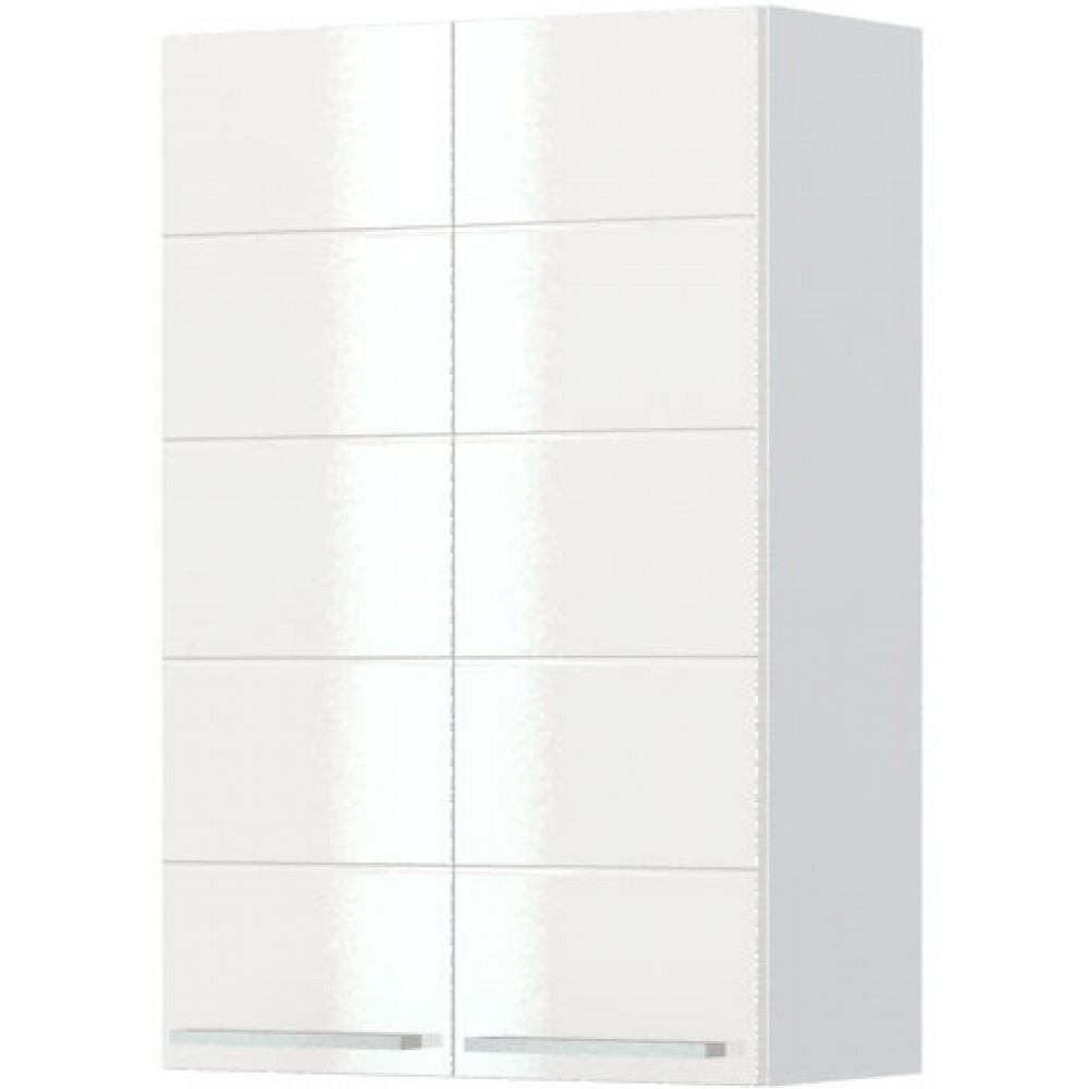 Ντουλάπι κρεμαστό Hudson V9-60-2K-Λευκό - Λευκό γυαλιστερό