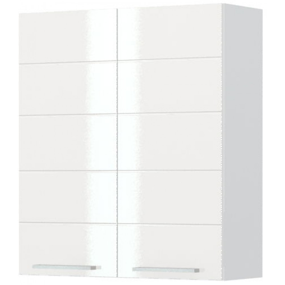 Ντουλάπι κρεμαστό Hudson V9-80-2K-Λευκό - Λευκό γυαλιστερό