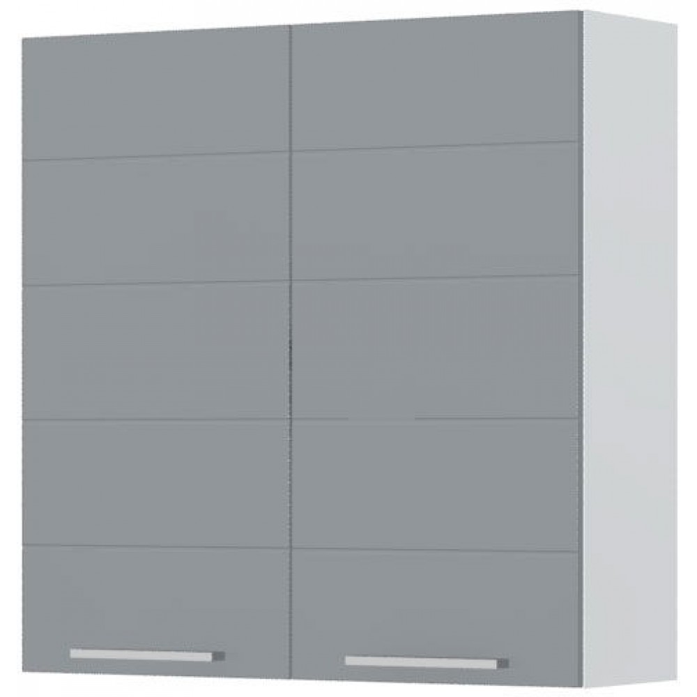 Ντουλάπι κρεμαστό Hudson V9-90-2K-Λευκό - Γκρι