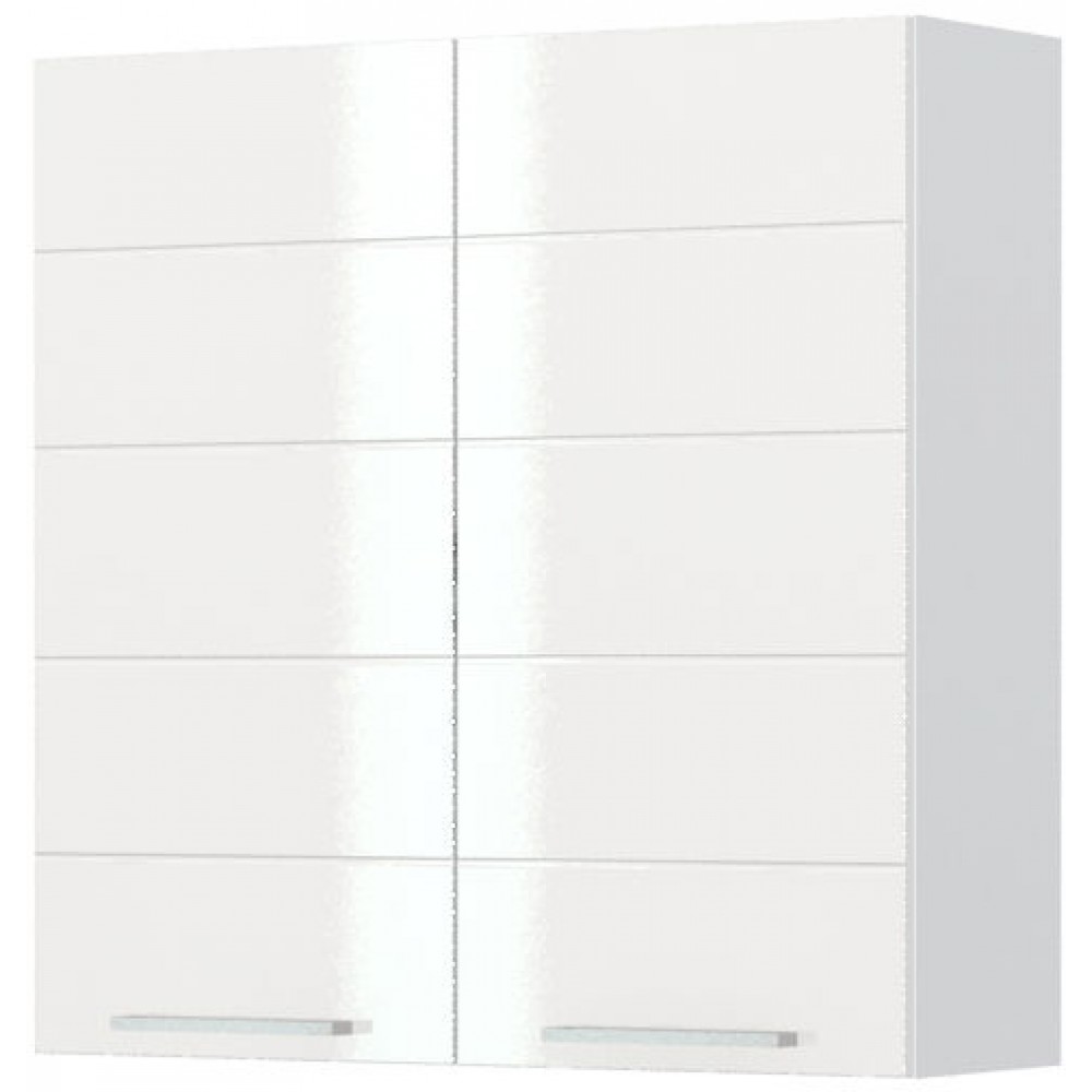 Ντουλάπι κρεμαστό Hudson V9-90-2K-Λευκό - Λευκό γυαλιστερό