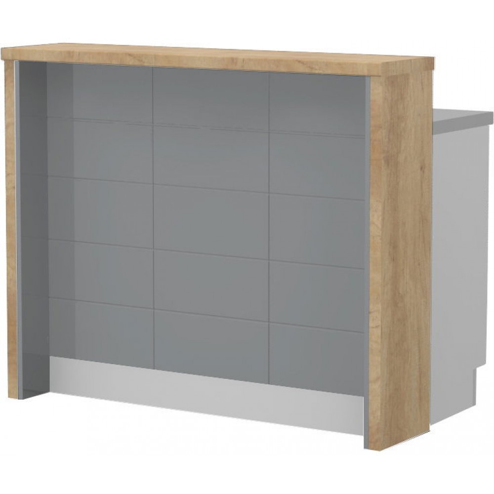 Πάγκος νησίδας Hudson-Μήκος: 120 εκ.-Γκρι-Nebraska Oak