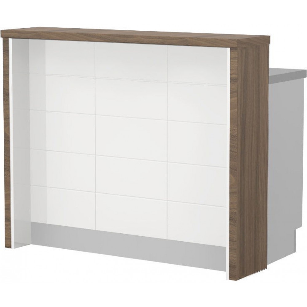 Πάγκος νησίδας Hudson-Μήκος: 120 εκ.-Λευκό-Carini Wallnut