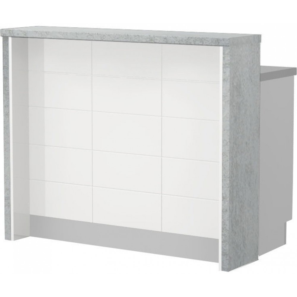 Πάγκος νησίδας Hudson-Μήκος: 120 εκ.-Λευκό-Chromix Silver