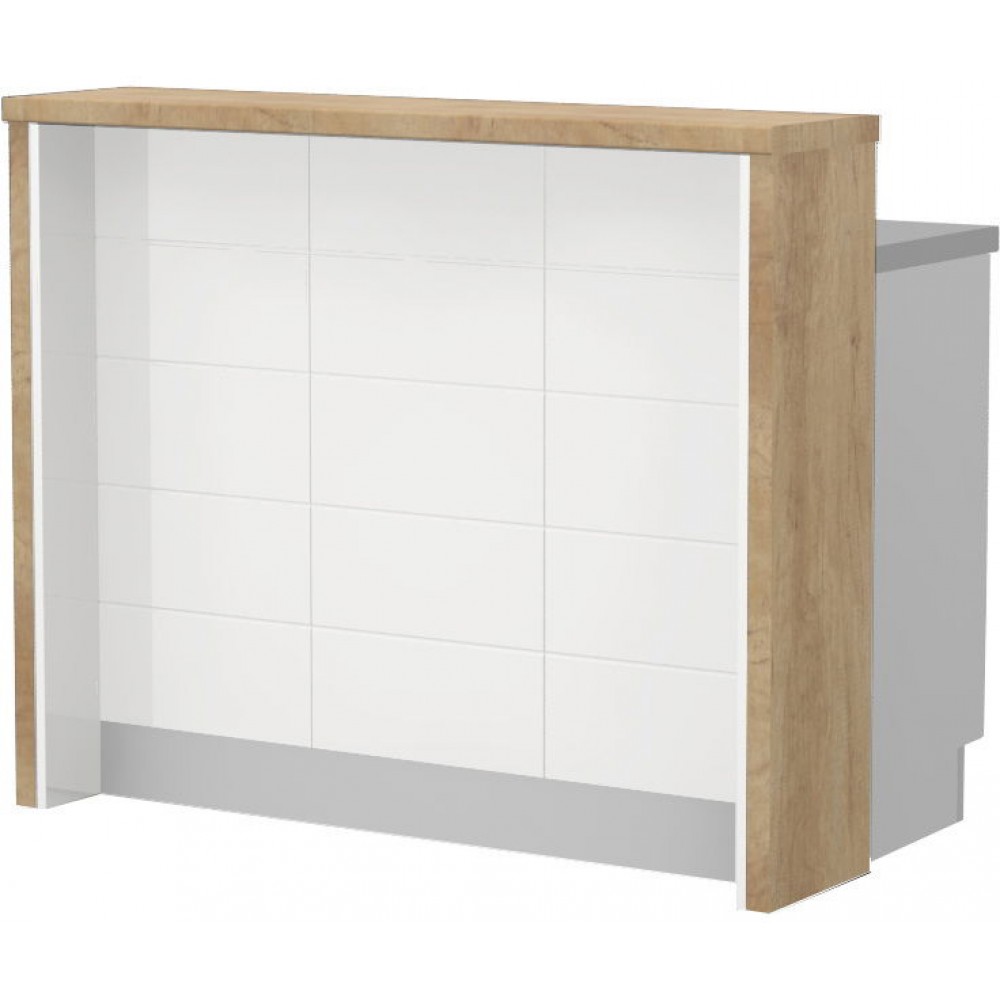 Πάγκος νησίδας Hudson-Μήκος: 120 εκ.-Λευκό-Nebraska Oak