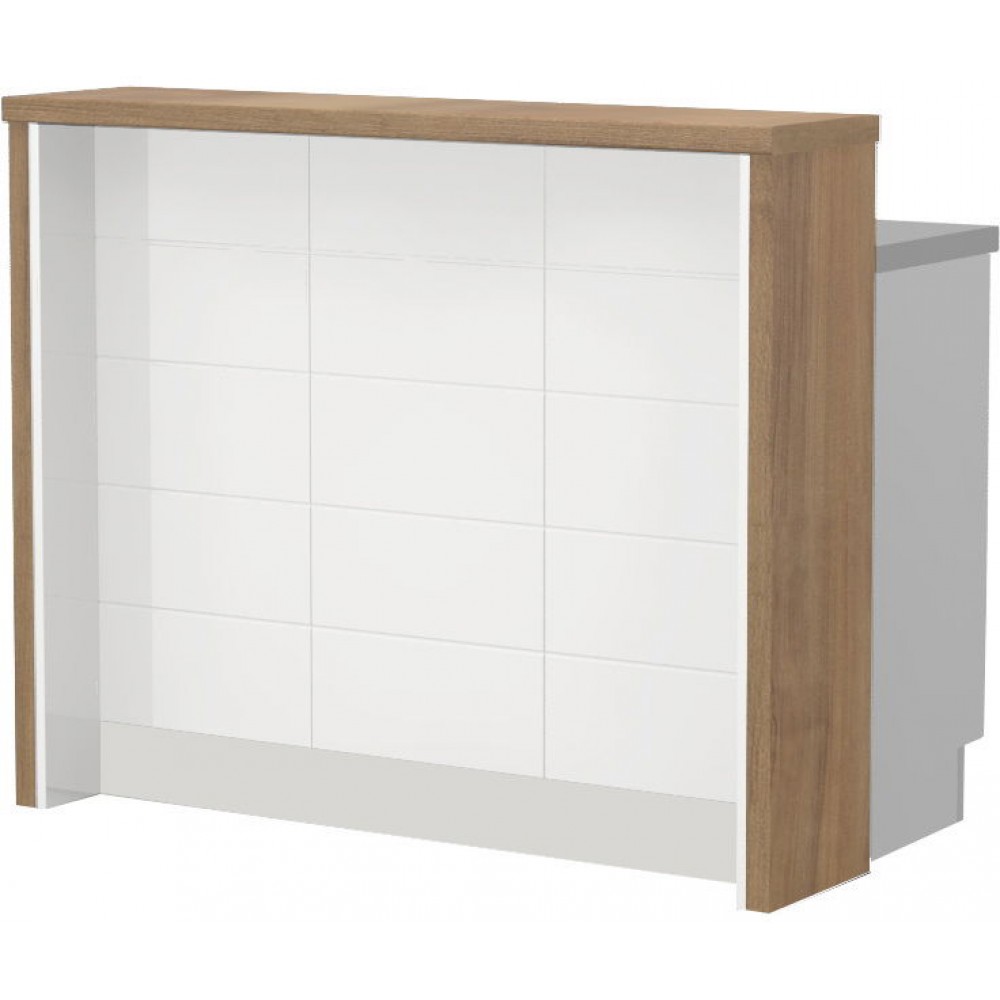 Πάγκος νησίδας Hudson-Μήκος: 120 εκ.-Λευκό-Pacific Walnut