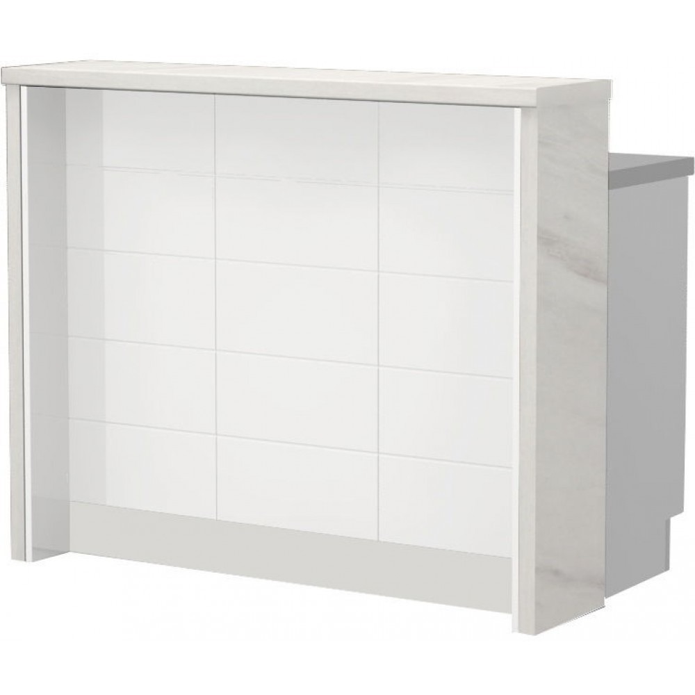 Πάγκος νησίδας Hudson-Μήκος: 120 εκ.-Λευκό-White Marble