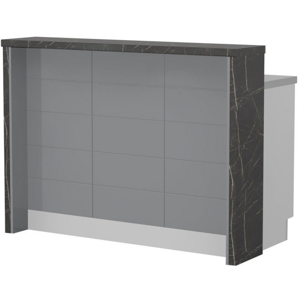 Πάγκος νησίδας Hudson-Μήκος: 135 εκ.-Γκρι-Black Stone