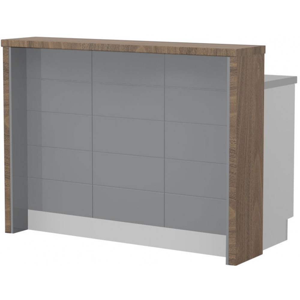 Πάγκος νησίδας Hudson-Μήκος: 135 εκ.-Γκρι-Carini Wallnut