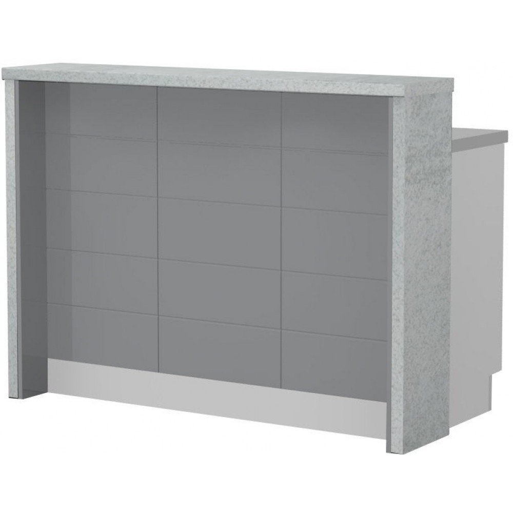 Πάγκος νησίδας Hudson-Μήκος: 135 εκ.-Γκρι-Chromix Silver