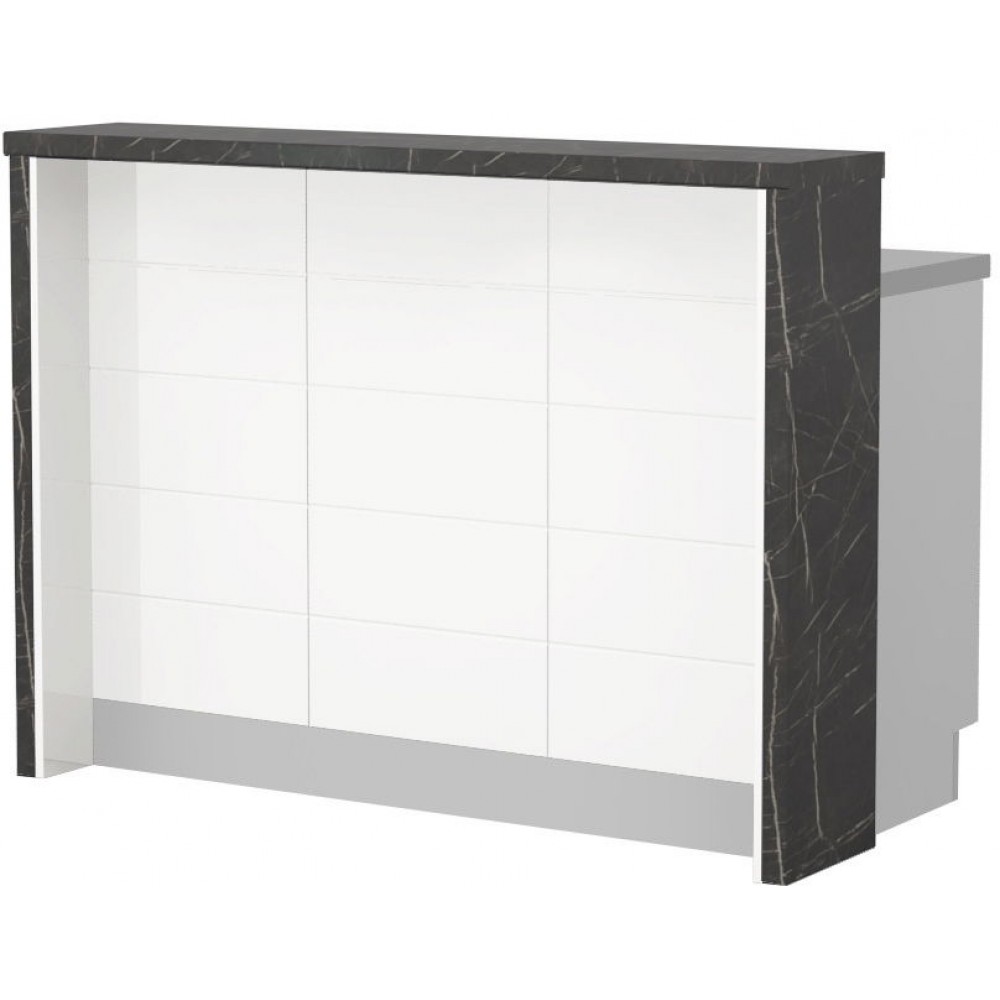 Πάγκος νησίδας Hudson-Μήκος: 135 εκ.-Λευκό-Black Stone