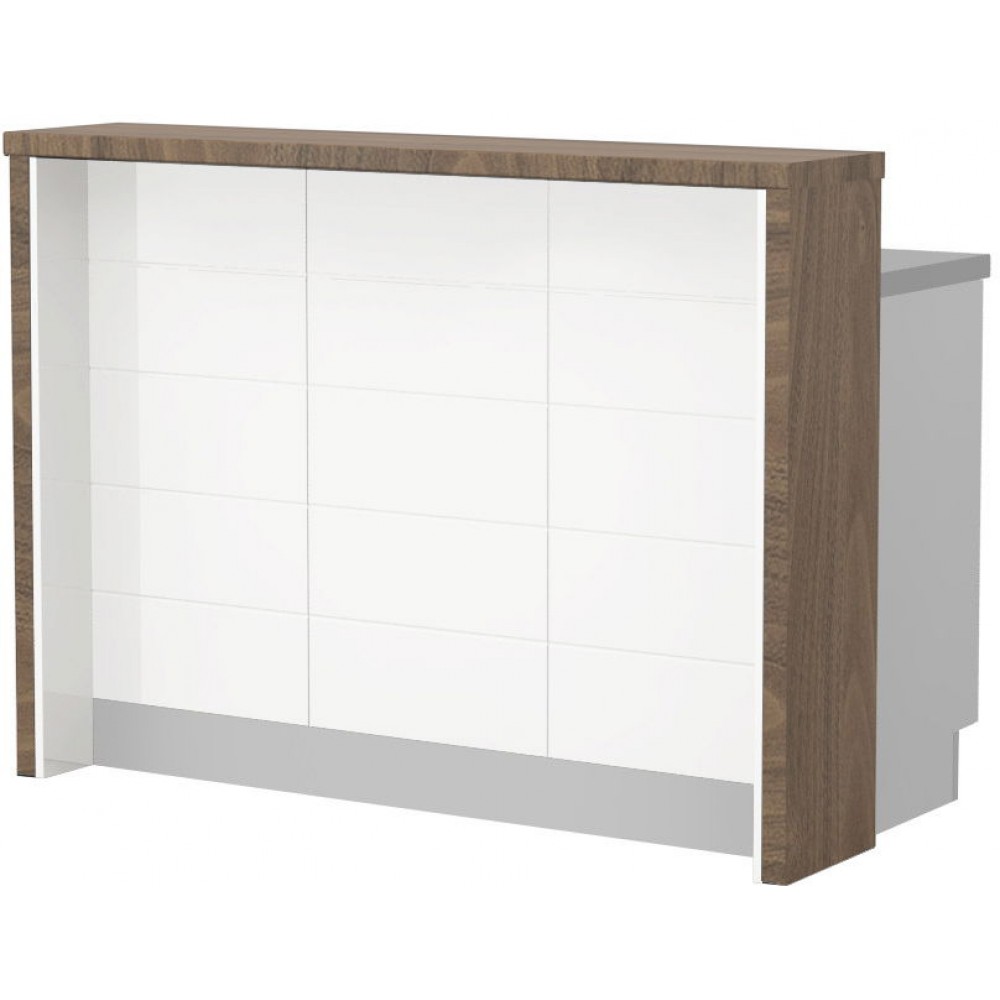 Πάγκος νησίδας Hudson-Μήκος: 135 εκ.-Λευκό-Carini Wallnut