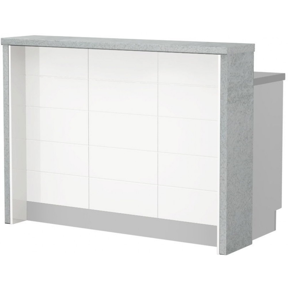 Πάγκος νησίδας Hudson-Μήκος: 135 εκ.-Λευκό-Chromix Silver