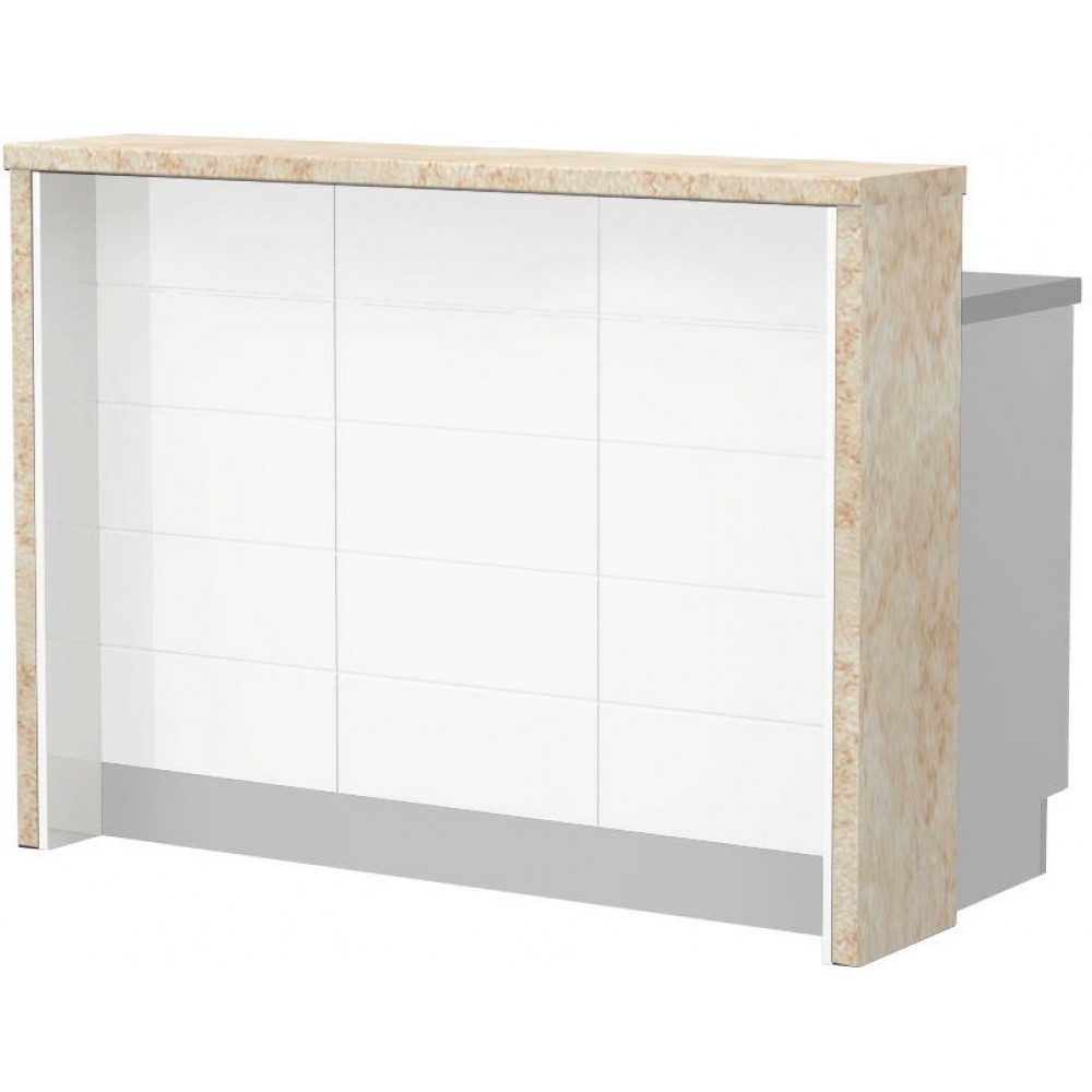 Πάγκος νησίδας Hudson-Μήκος: 135 εκ.-Λευκό-Latino Marble