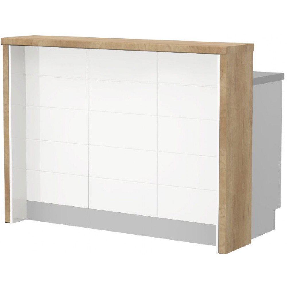 Πάγκος νησίδας Hudson-Μήκος: 135 εκ.-Λευκό-Nebraska Oak