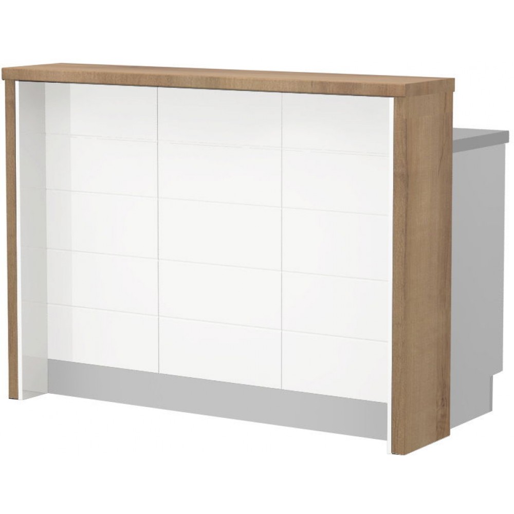 Πάγκος νησίδας Hudson-Μήκος: 135 εκ.-Λευκό-Pacific Walnut