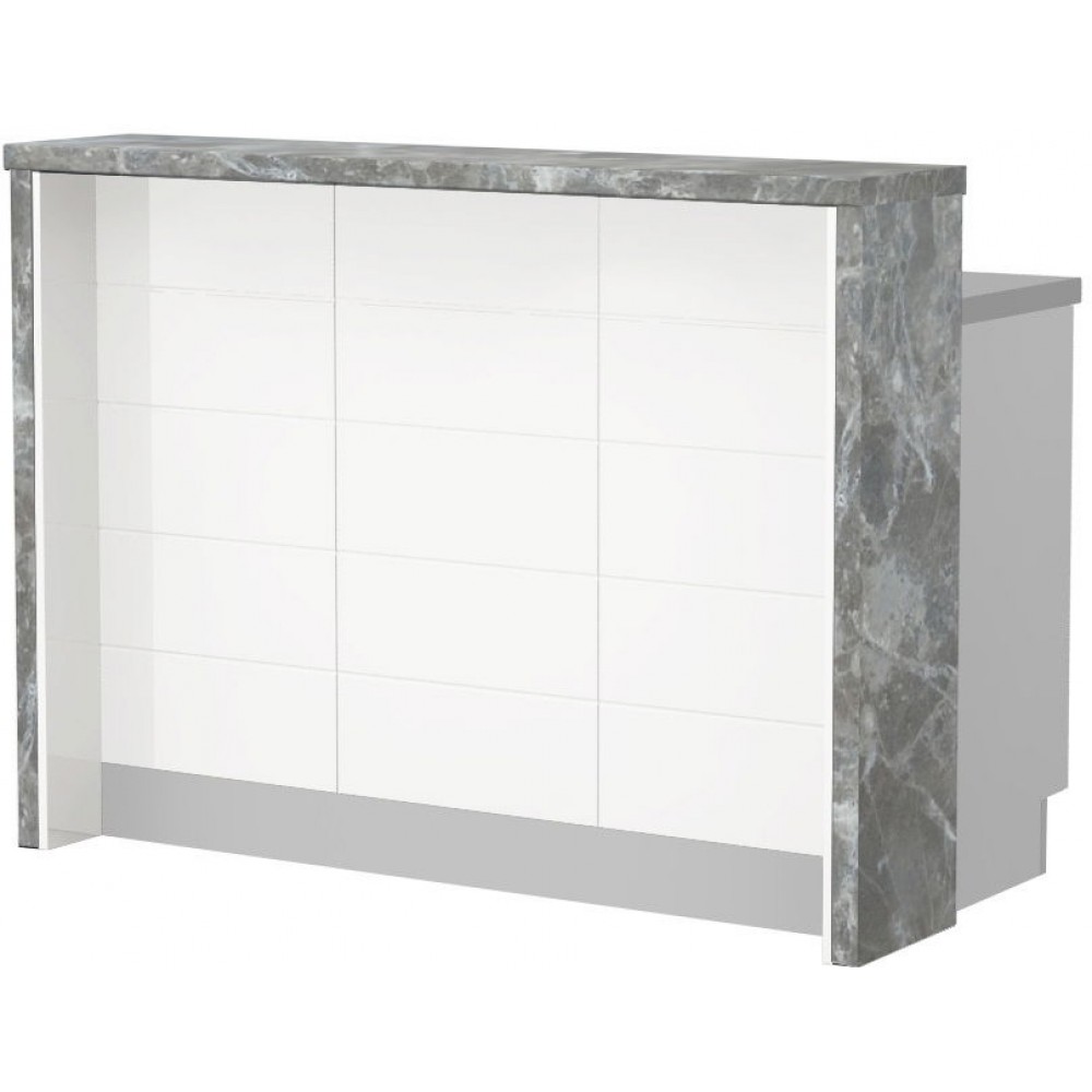 Πάγκος νησίδας Hudson-Μήκος: 135 εκ.-Λευκό-Siena Marble