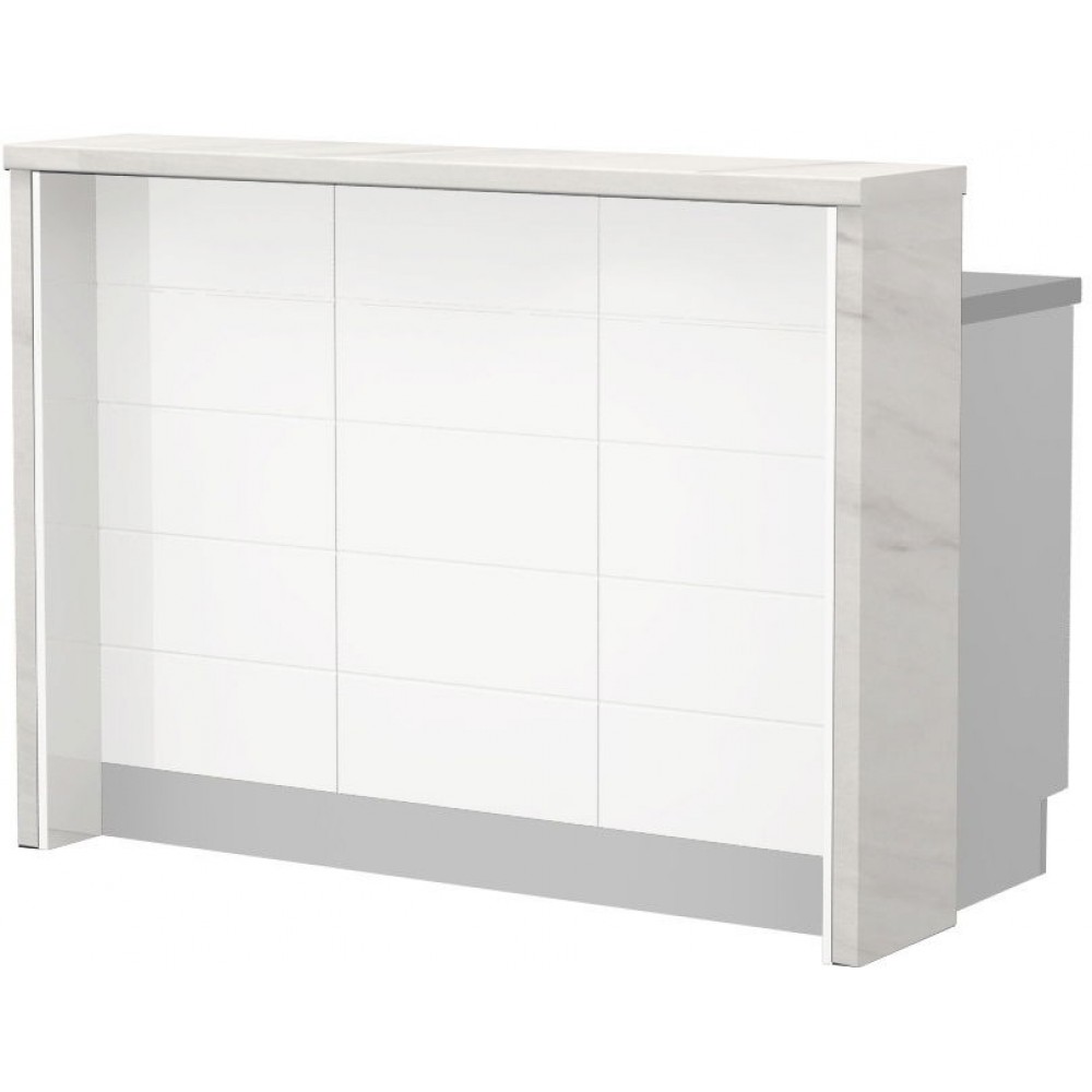 Πάγκος νησίδας Hudson-Μήκος: 135 εκ.-Λευκό-White Marble