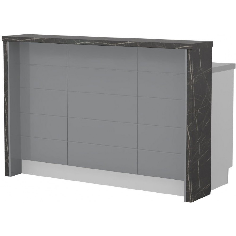 Πάγκος νησίδας Hudson-Μήκος: 150 εκ.-Γκρι-Black Stone