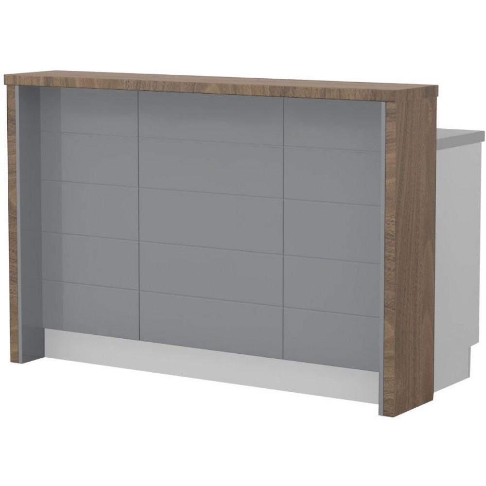 Πάγκος νησίδας Hudson-Μήκος: 150 εκ.-Γκρι-Carini Wallnut