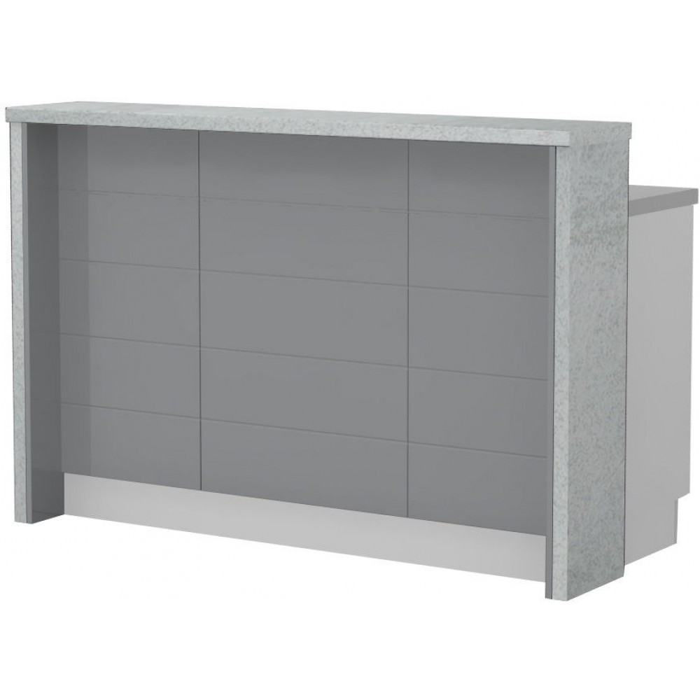 Πάγκος νησίδας Hudson-Μήκος: 150 εκ.-Γκρι-Chromix Silver