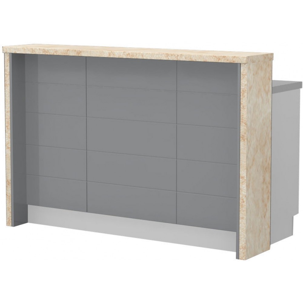 Πάγκος νησίδας Hudson-Μήκος: 150 εκ.-Γκρι-Latino Marble