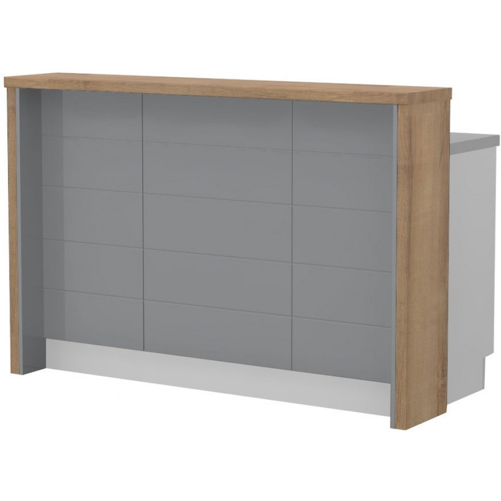 Πάγκος νησίδας Hudson-Μήκος: 150 εκ.-Γκρι-Pacific Walnut