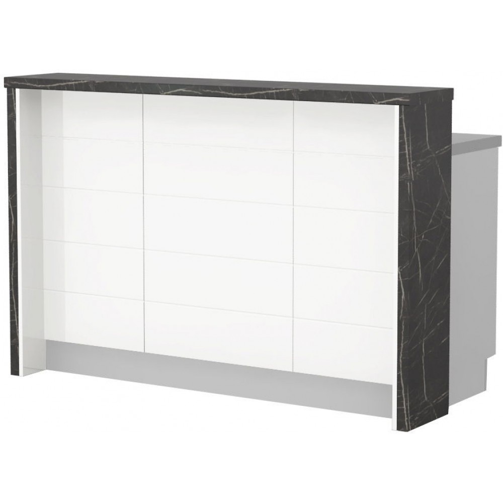 Πάγκος νησίδας Hudson-Μήκος: 150 εκ.-Λευκό-Black Stone