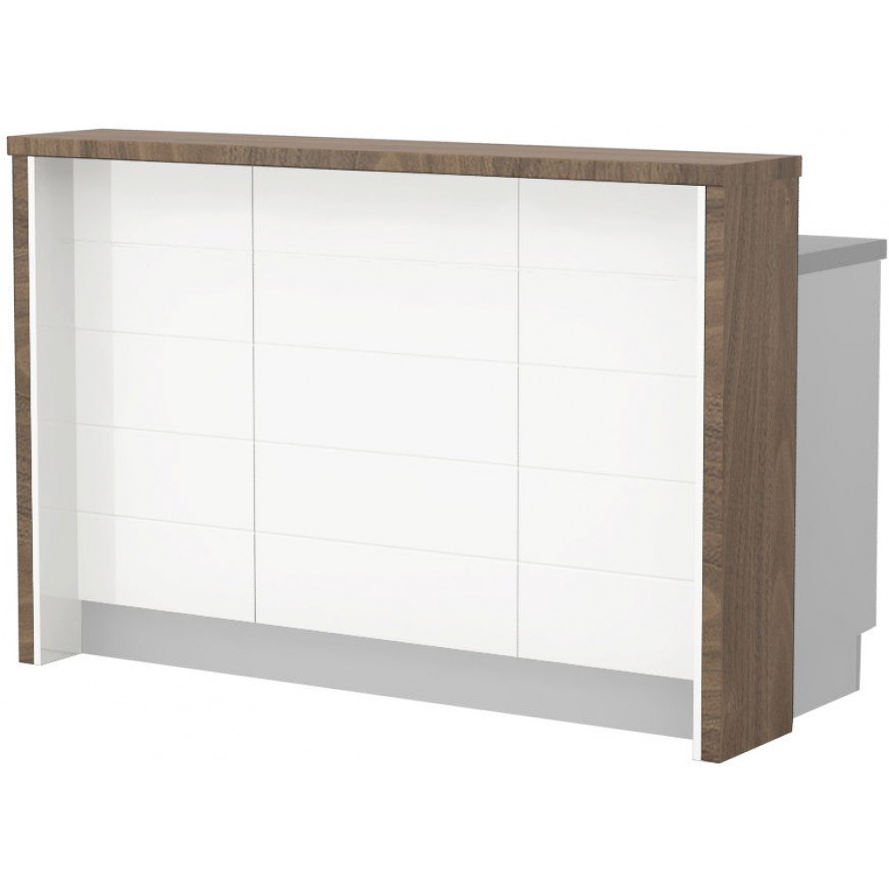 Πάγκος νησίδας Hudson-Μήκος: 150 εκ.-Λευκό-Carini Wallnut