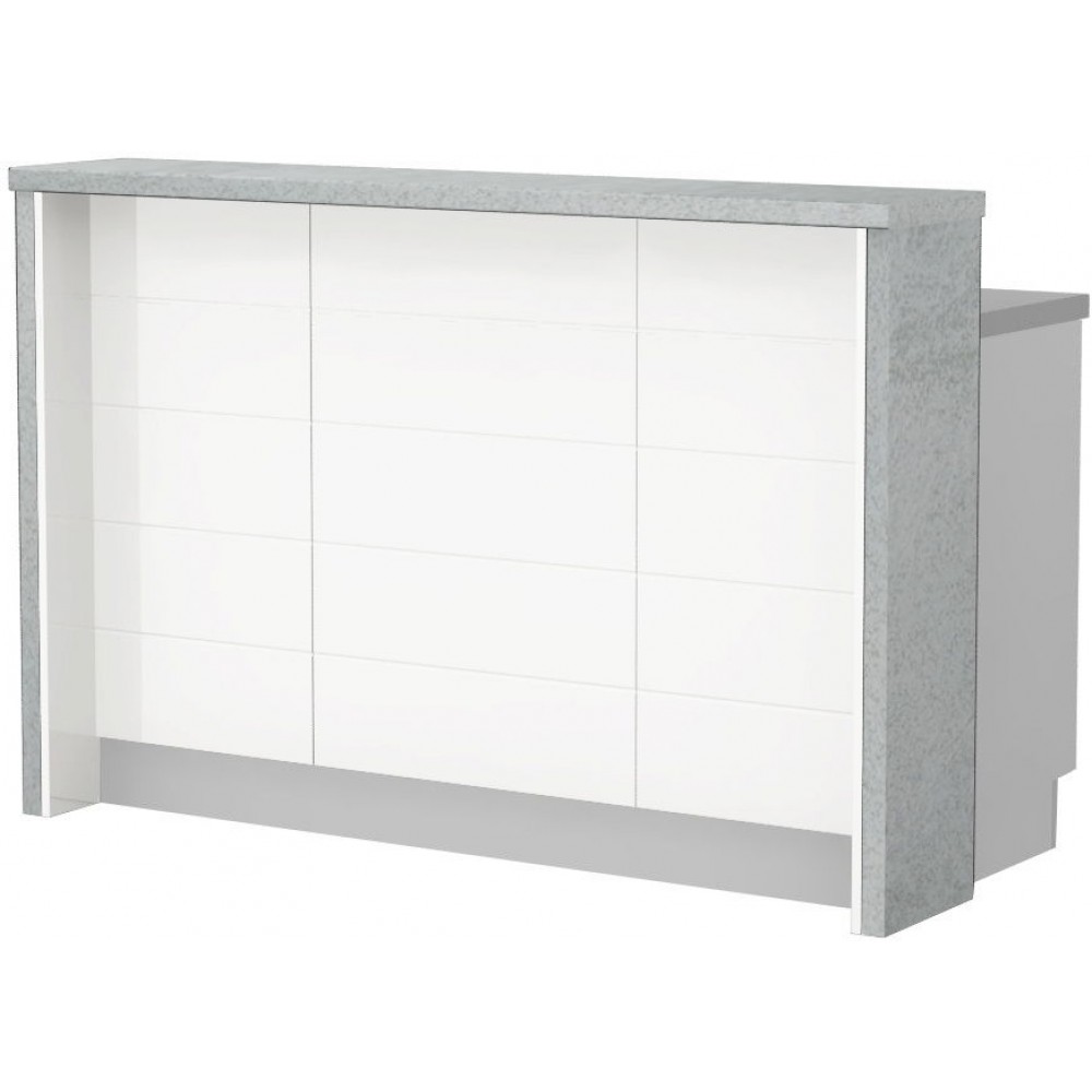 Πάγκος νησίδας Hudson-Μήκος: 150 εκ.-Λευκό-Chromix Silver