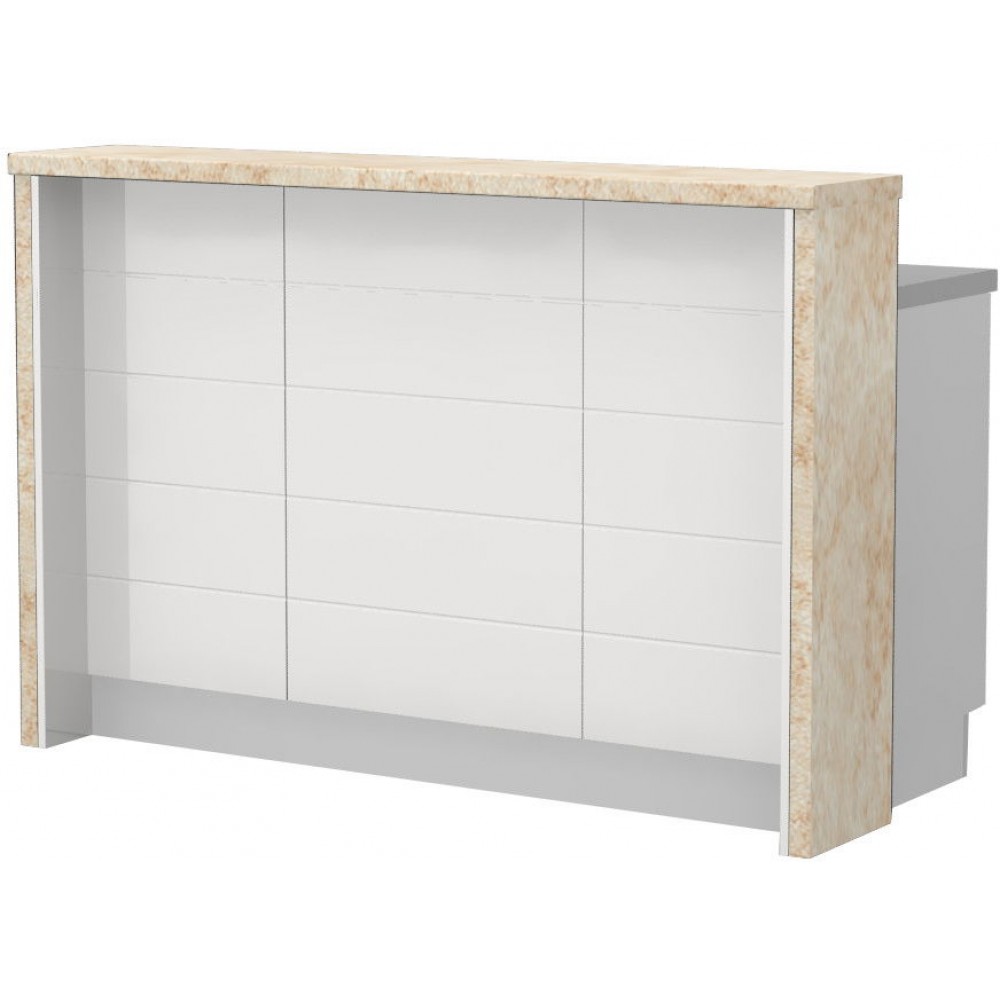 Πάγκος νησίδας Hudson-Μήκος: 150 εκ.-Λευκό-Latino Marble