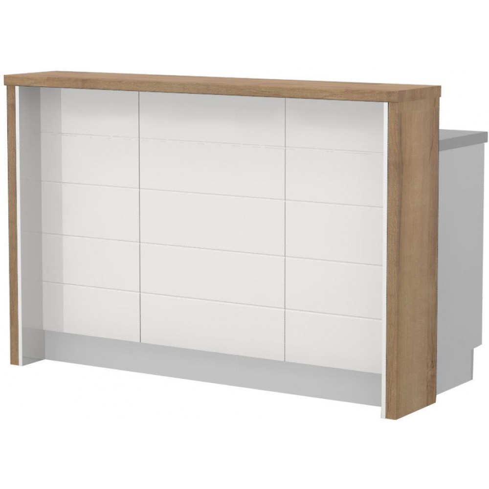 Πάγκος νησίδας Hudson-Μήκος: 150 εκ.-Λευκό-White Marble